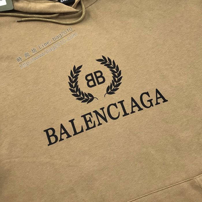 Balenciaga男裝 巴黎世家20年秋冬新款麥穗徽標印花連帽衛衣 男女同款  ydi3111